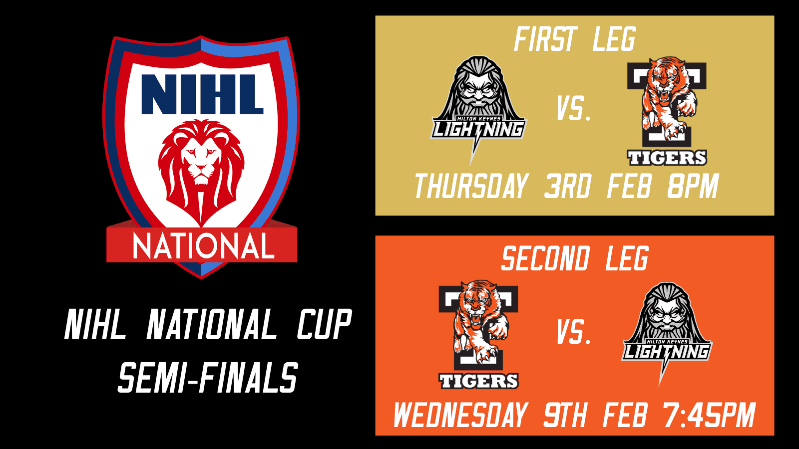 NIHL National Cup SemiFinals Dates, Details and Ticketing Milton